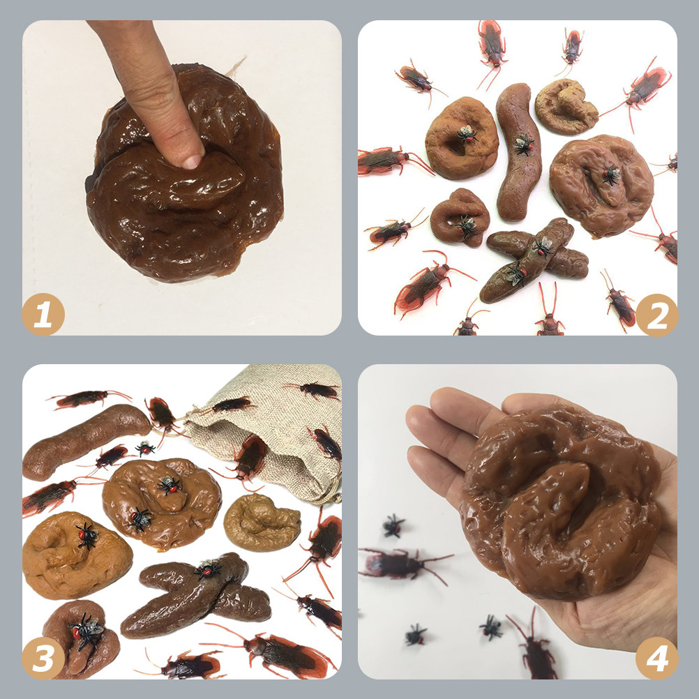Fake Poop Gag Gift - 24 pcs Realistic Fake Poop Prank